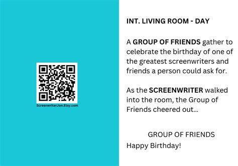Image result for Birthday Card Script