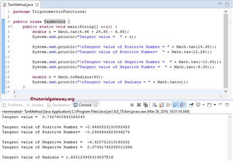 Image result for Tan in Java