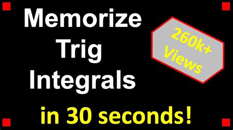 Image result for Integral Table Trigonometric Functions