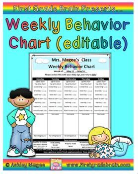 Image result for Weekly Behavior Chart in Color