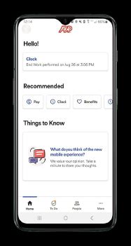 Afbeeldingsresultaten voor ADP Mobile App Clock In