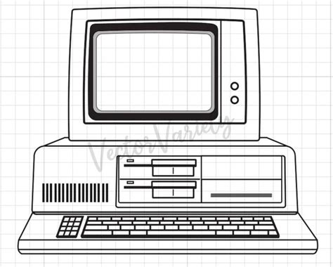 Image result for Vintage Computer Line Drawing
