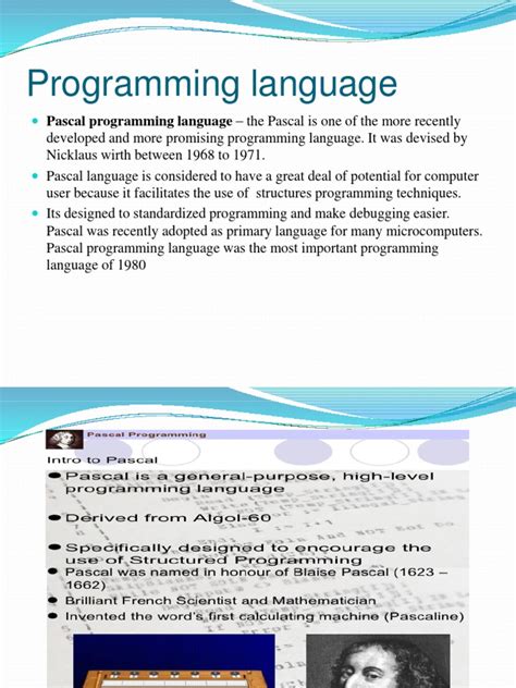 Image result for Pascal Language C