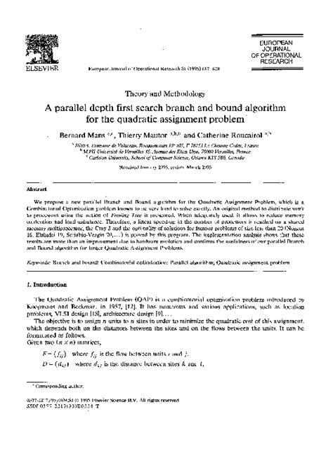Afbeeldingsresultaten voor Quadratic Assignment Problem Using Branch and Bound Method