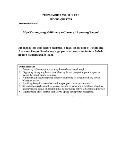 Image result for Example of Performance Task