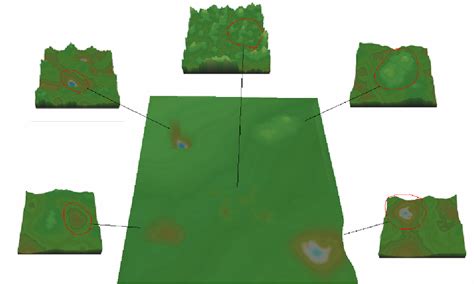2D Terrain Generation Algorithm に対する画像結果