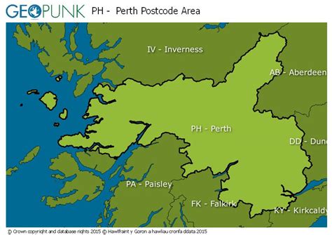Toradh íomhá ar Perth Postcode Map