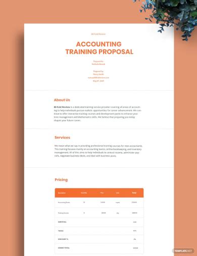 Image result for Accounting Proposal Example