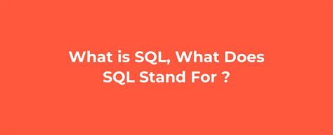 Image result for What SQL Stands For