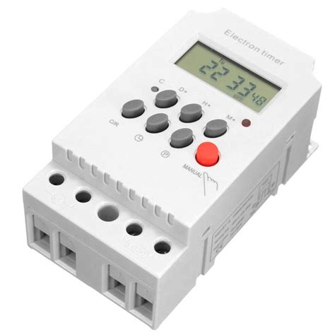 [BO YIN] AC 220V 25A Digital Programmable Timer Din Rail Electronic ...
