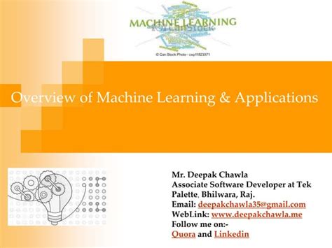 Afbeeldingsresultaten voor Machine Learning Applications PPT