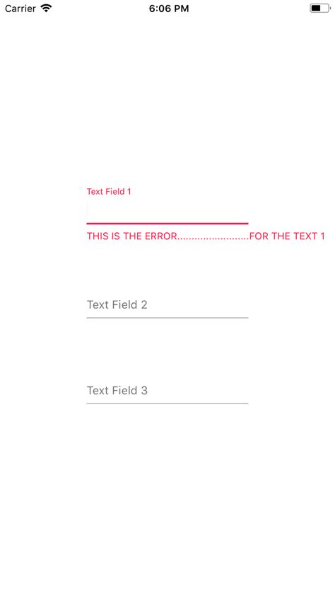 Image result for iOS Error Message in Text Field