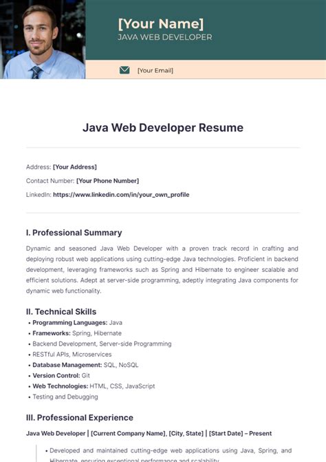 Image result for Resume Templates for Java Developer Word Download