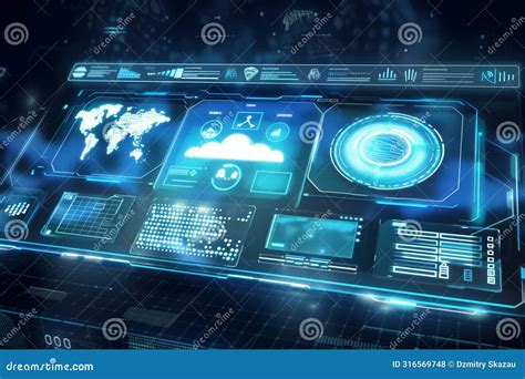 Toradh íomhá ar Cartoon High-Tech Computer Screen