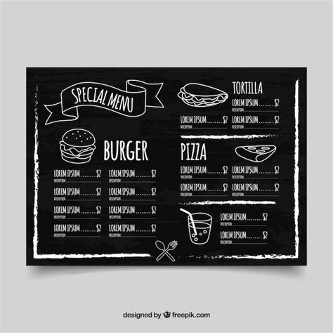 Afbeeldingsresultaten voor Simple Horizontal Restaurant Menu Design