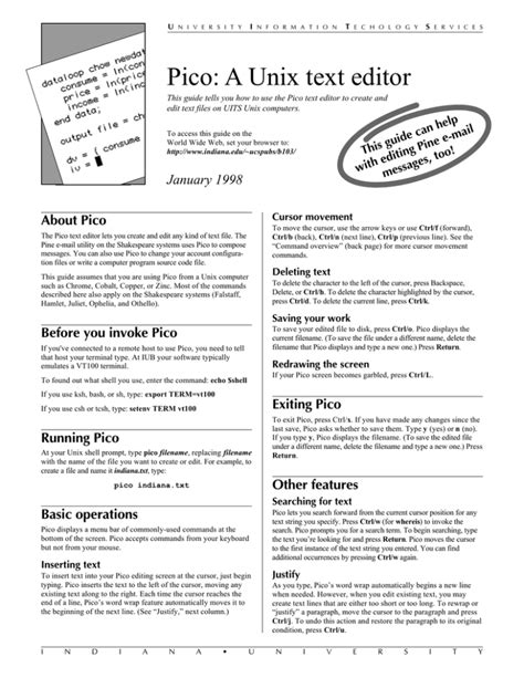 Toradh íomhá ar Pico Text Editor Linux