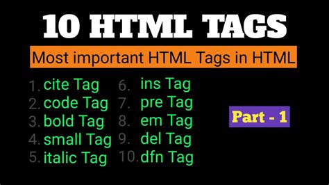 Afbeeldingsresultaten voor Important HTML Tags