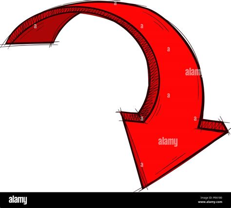 Image result for Downward Left Red Curved Arrow