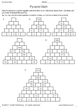 Afbeeldingsresultaten voor Math Pyramid Puzzle