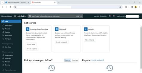 Image result for Advanced Section in Azure Databricks Workspace