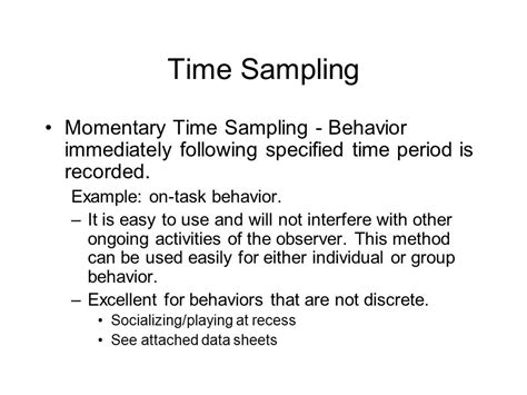 Toradh íomhá ar Time Sampling Behavior