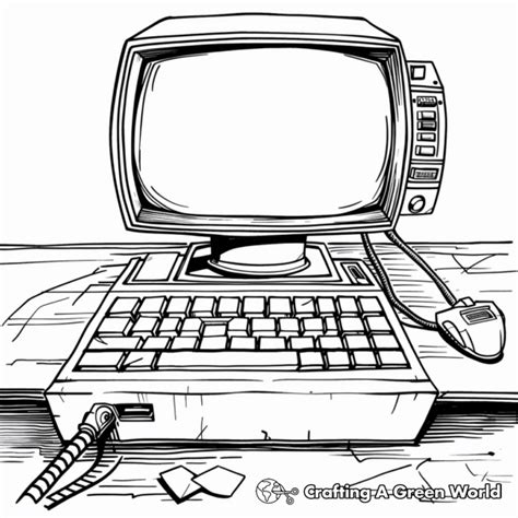 Résultat d’images pour Back of Computer Coloring Page