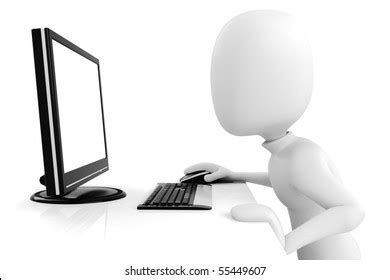 Image result for 3D Man with Computer