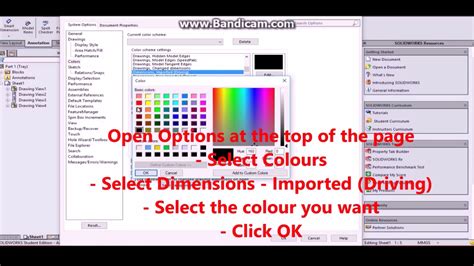 Afbeeldingsresultaten voor SolidWorks Drawing Color
