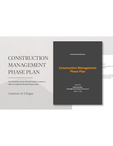Image result for Sample Construction Project Management Plan