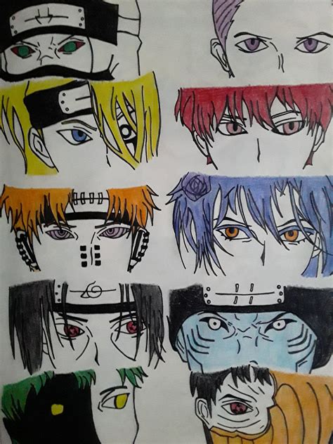 Toradh íomhá ar Naruto Characters List Drawing