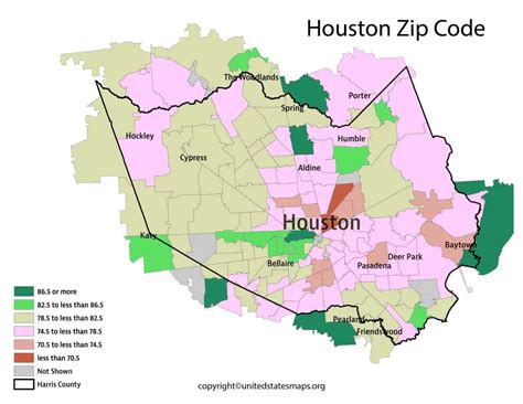 Image result for Houston Zip Code Map