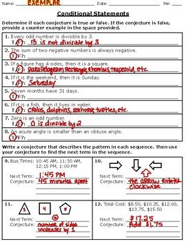 Image result for Conjecture in Math Worksheet