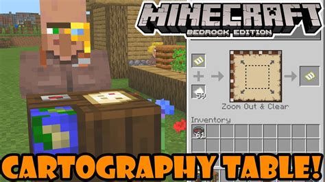 Minecraft 1.11.0.1 Beta - How to Use The Cartography Table - YouTube