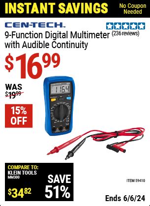 Image result for Harbor Freight Tools Multimeter