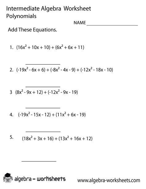 Toradh íomhá ar Algebra 2 Polynomials Worksheet.pdf