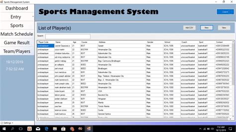 Image result for Sports Management System Project Source Code