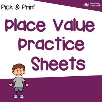 Toradh íomhá ar Place Value Matching Worksheet