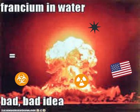 Image result for Francium Exploding
