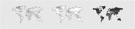 Image result for Free Vector World Map Tech Outline Transparent Background