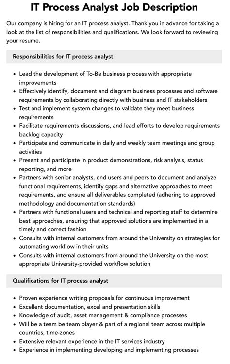 Image result for Process Technology Job Description