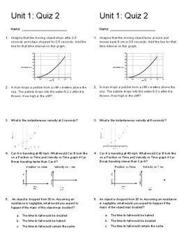 Afbeeldingsresultaten voor One-Dimensional Motion Graph