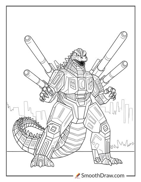 Image result for Robot Godzilla Coloring Pages