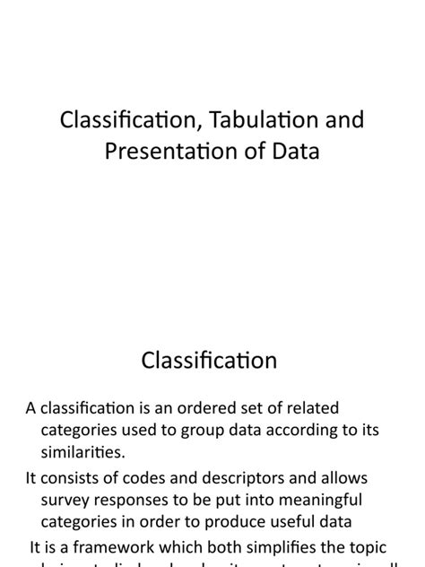 Image result for Classification vs Tabulation