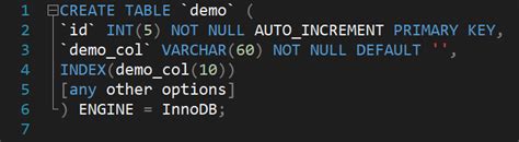 Image result for Mysql Code To Create Table