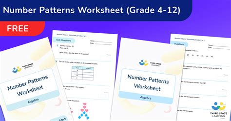 Toradh íomhá ar Complete the Number Pattern Worksheet