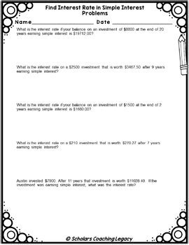 Image result for Simple Interest Math Problems
