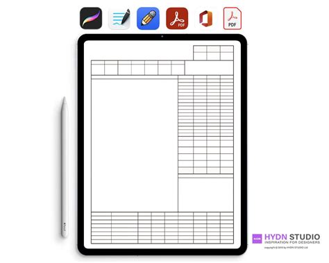 Image result for Tech Pack Template for Procreate
