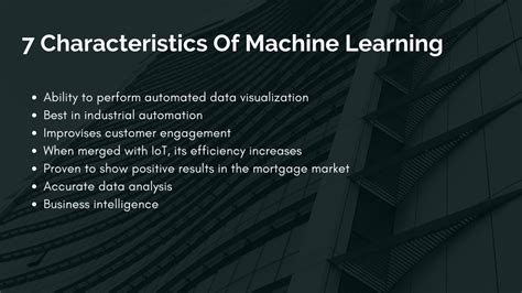 Machine Learning Characteristics に対する画像結果