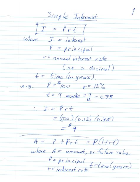 Image result for Simple Interest Formula HSC Math General
