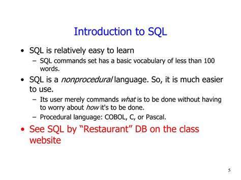 Toradh íomhá ar Basic Structure of SQL
